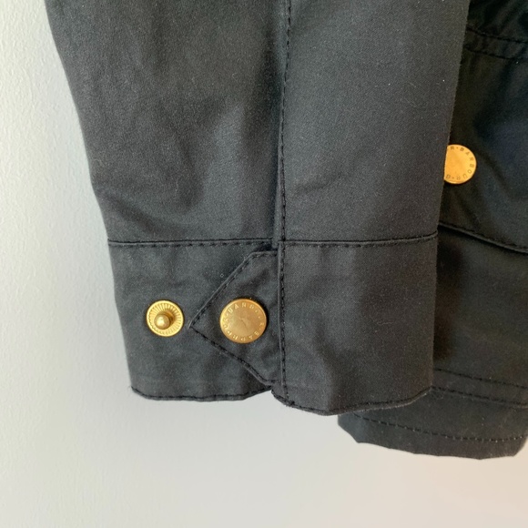 BARBOUR INTL BOYS/GIRLS WAXED JACKET/RAINCOAT